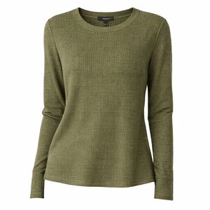 Forever 21 Women’s Olive Green Waffle Knit Long Sleeve Top Size Medium